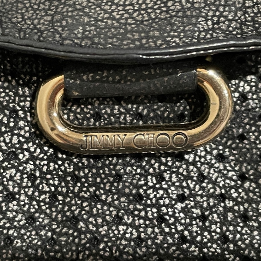 Jimmy Choo Small Blythe Black Leather Shoulder Bag - Picture 6 of 14